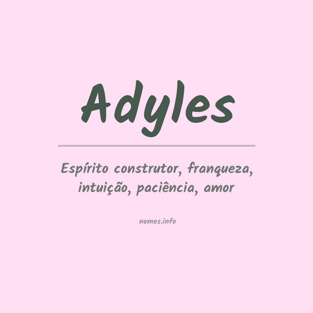 Significado do nome Adyles