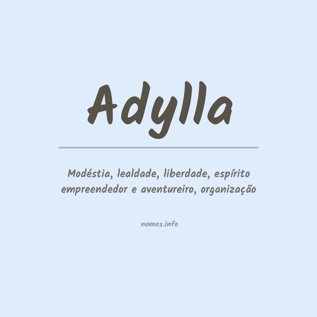 Significado do nome Adylla
