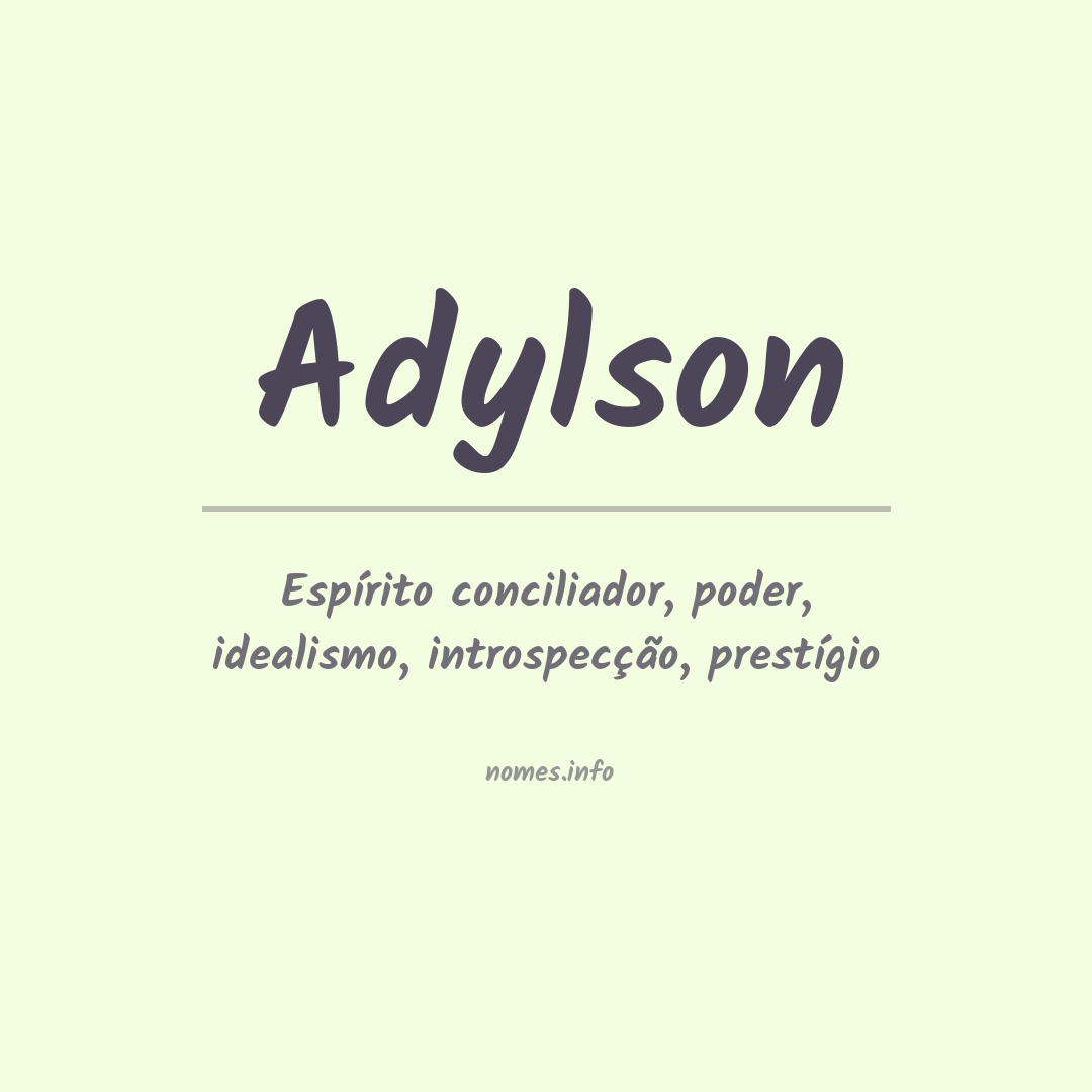 Significado do nome Adylson