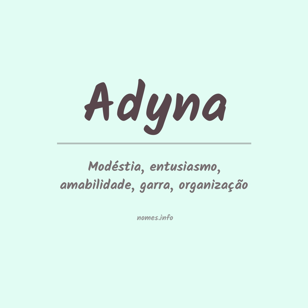 Significado do nome Adyna