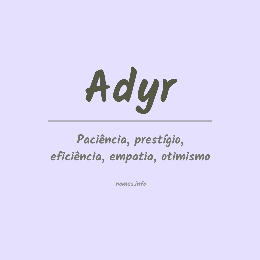Significado do nome Adyr