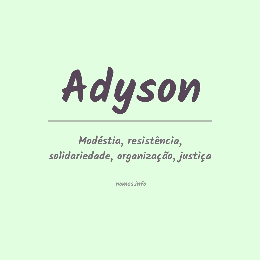 Significado do nome Adyson