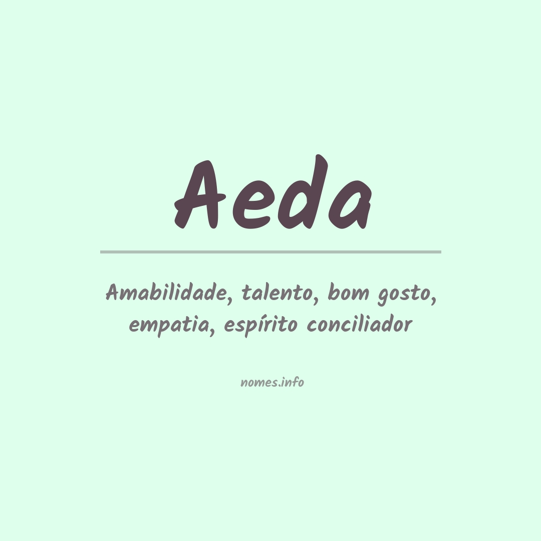 Significado do nome Aeda
