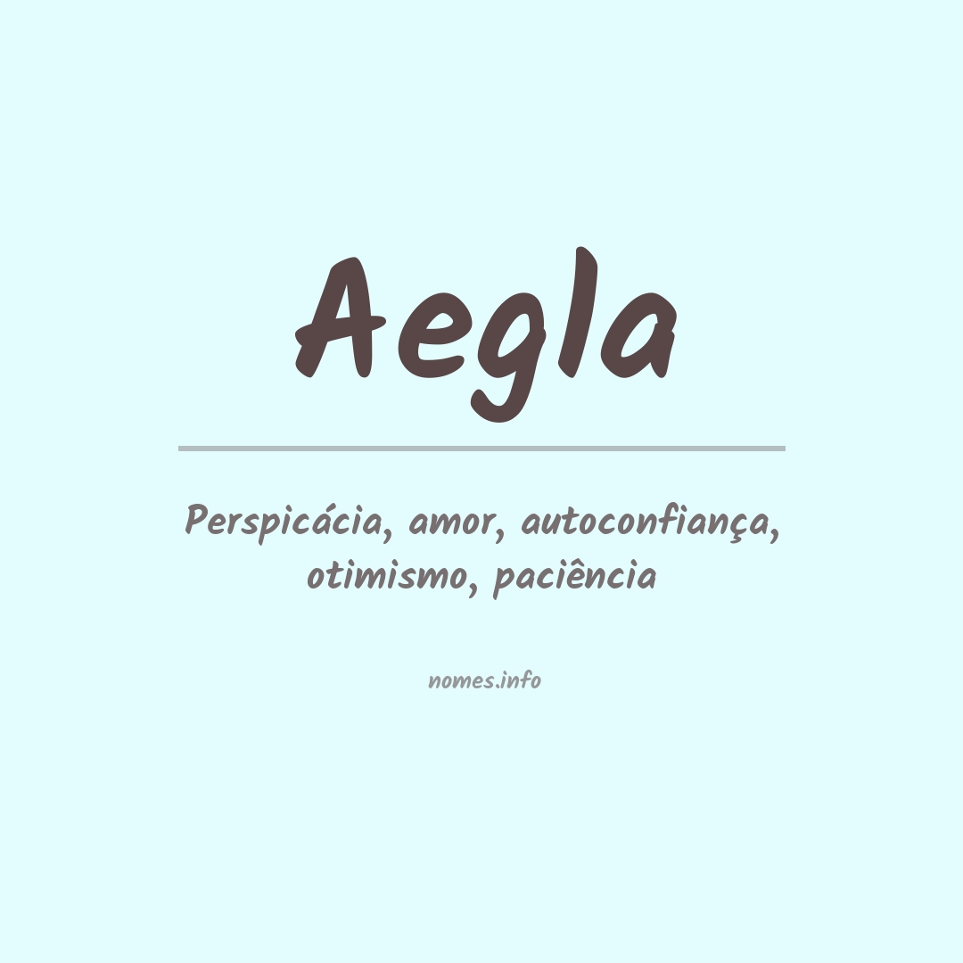 Significado do nome Aegla