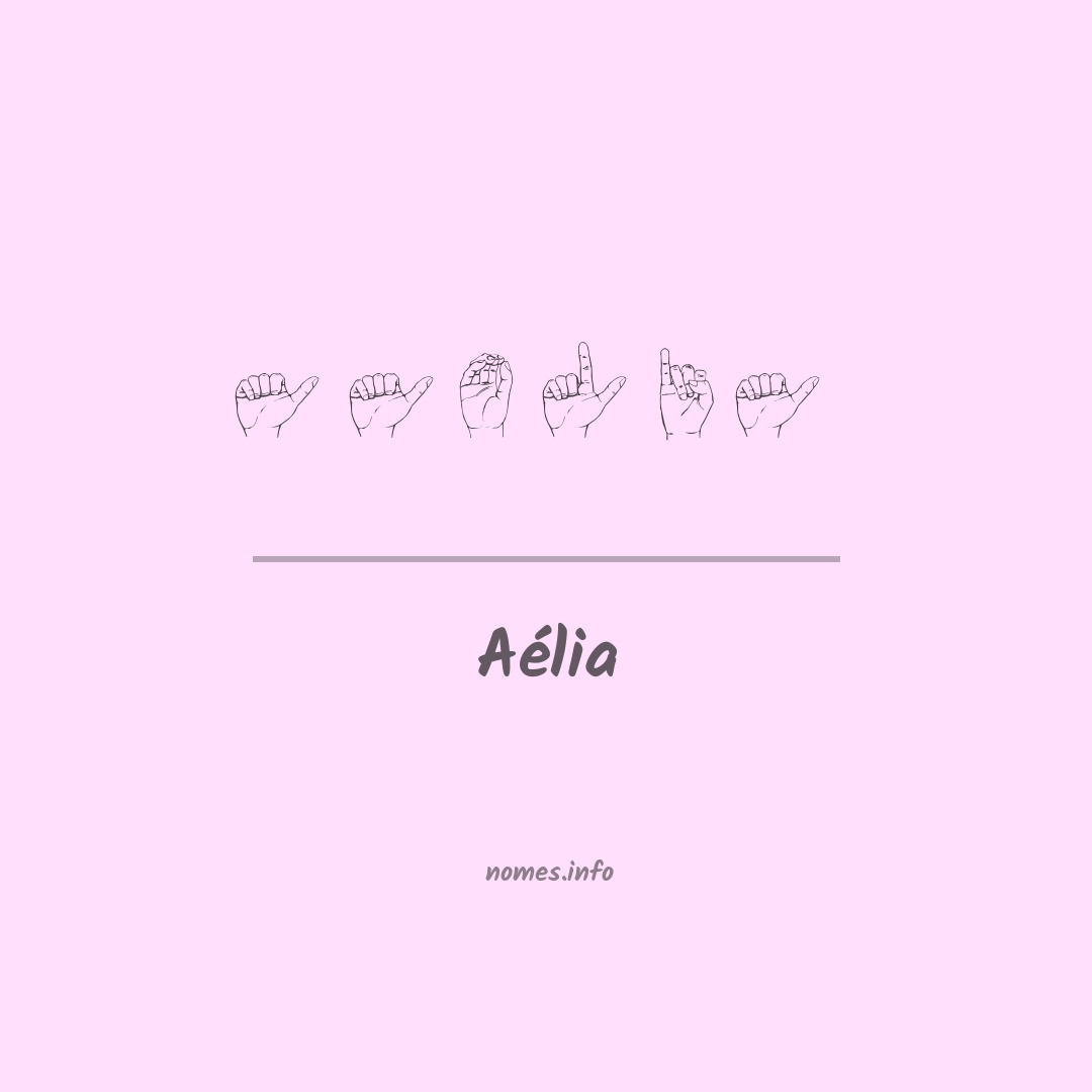 Aélia em Libras