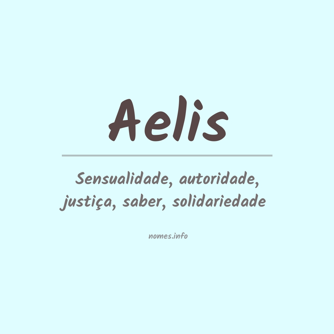 Significado do nome Aelis