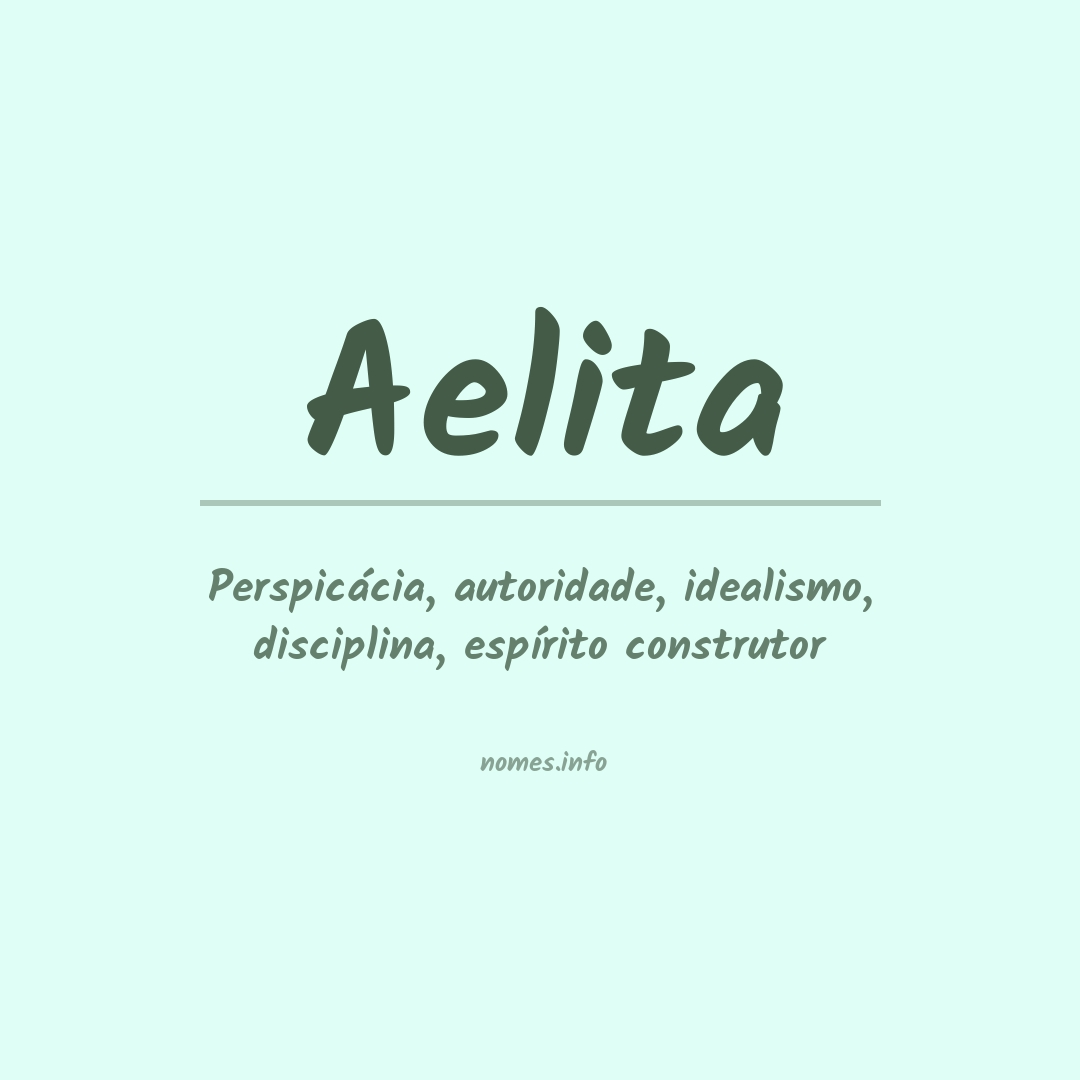 Significado do nome Aelita