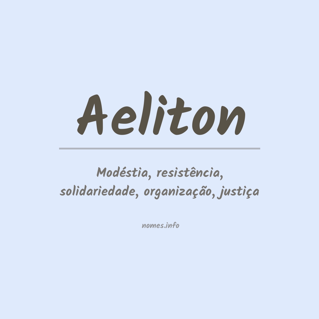 Significado do nome Aeliton