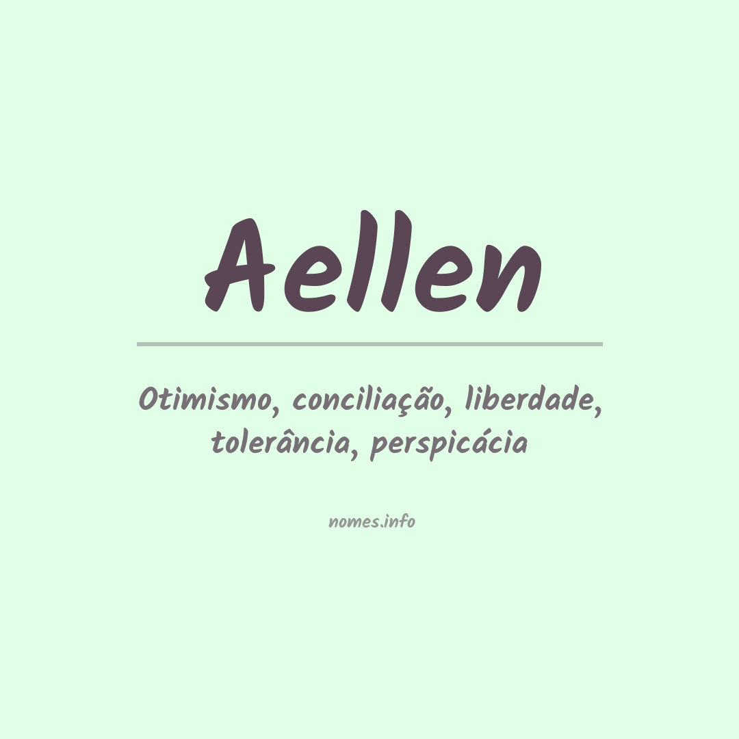 Significado do nome Aellen