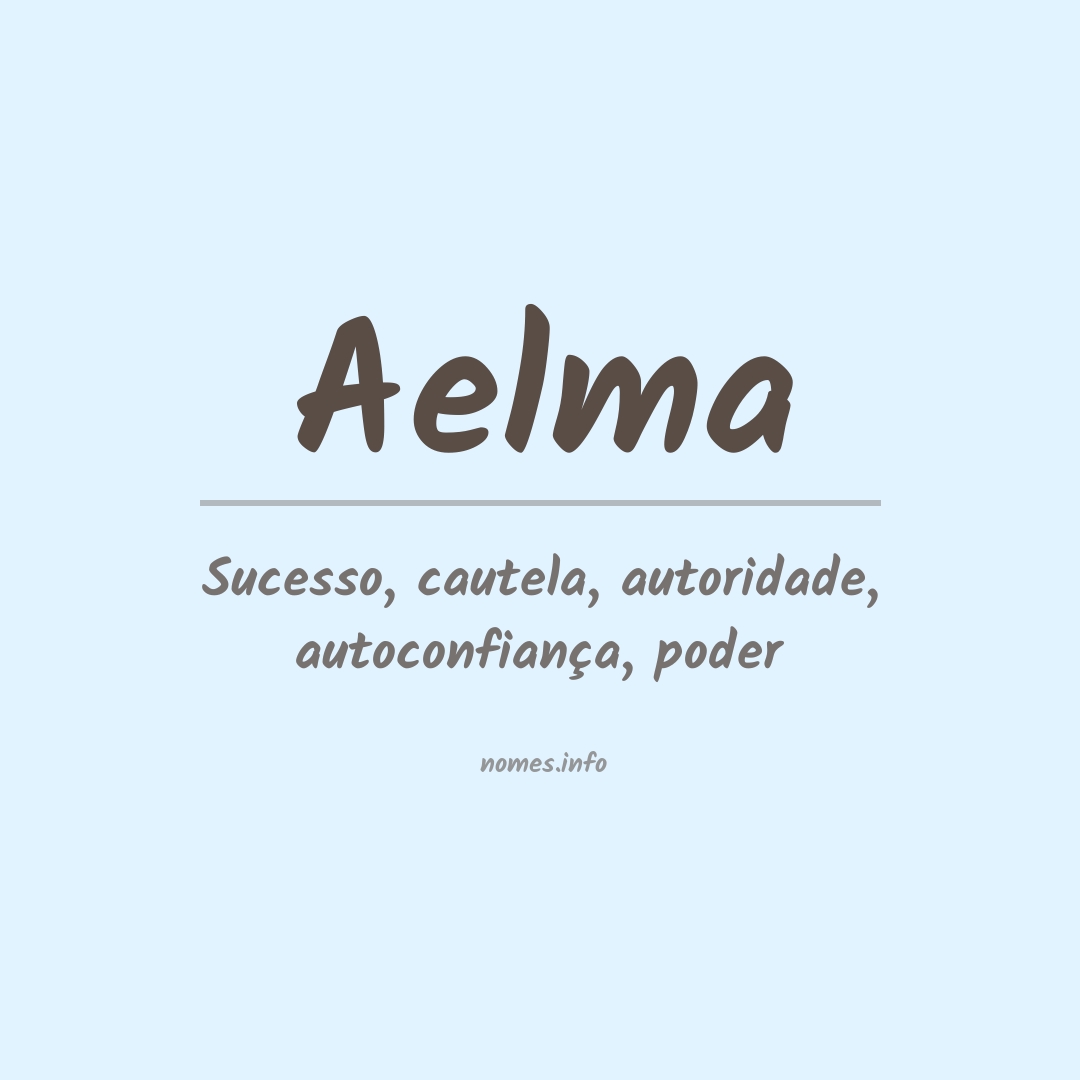 Significado do nome Aelma