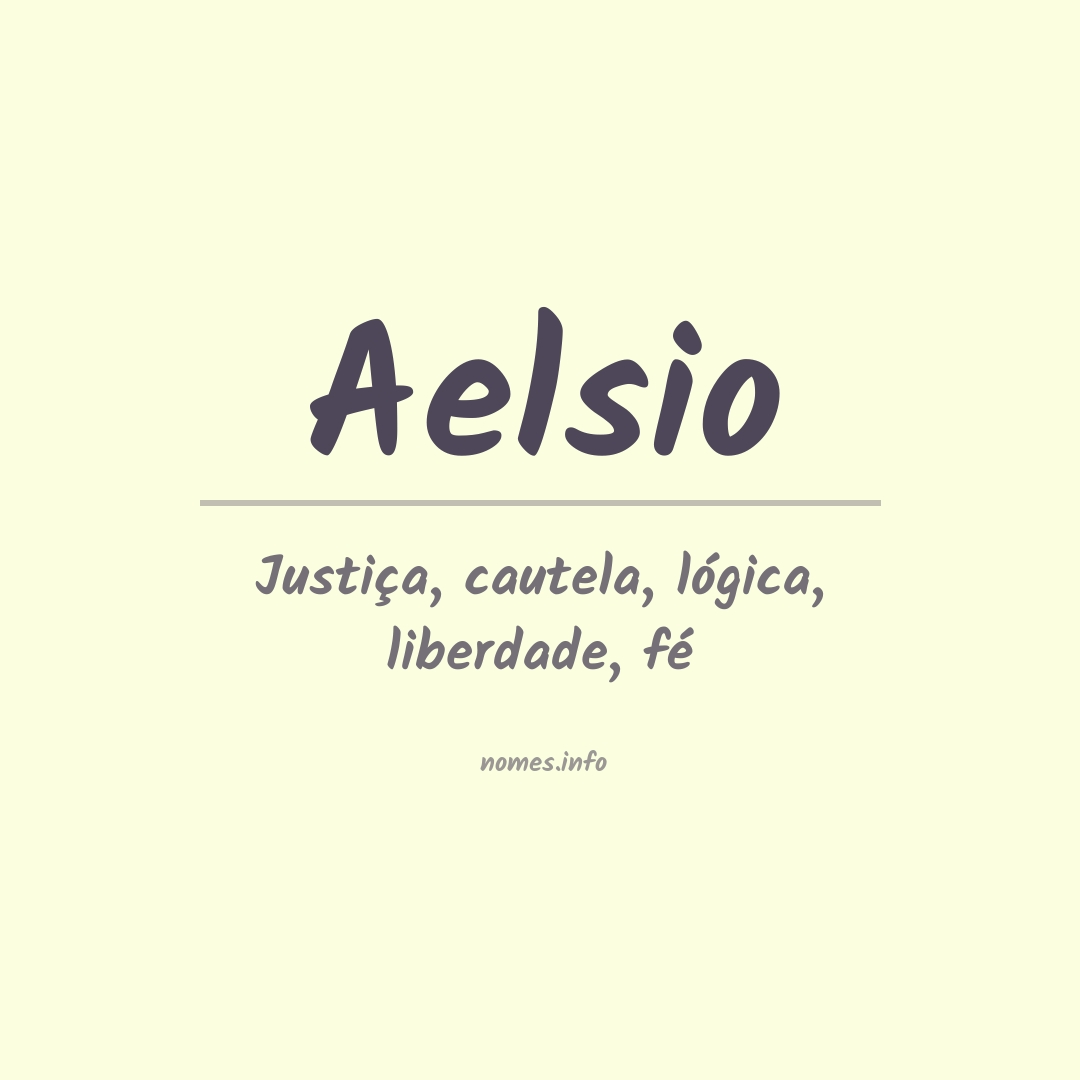 Significado do nome Aelsio