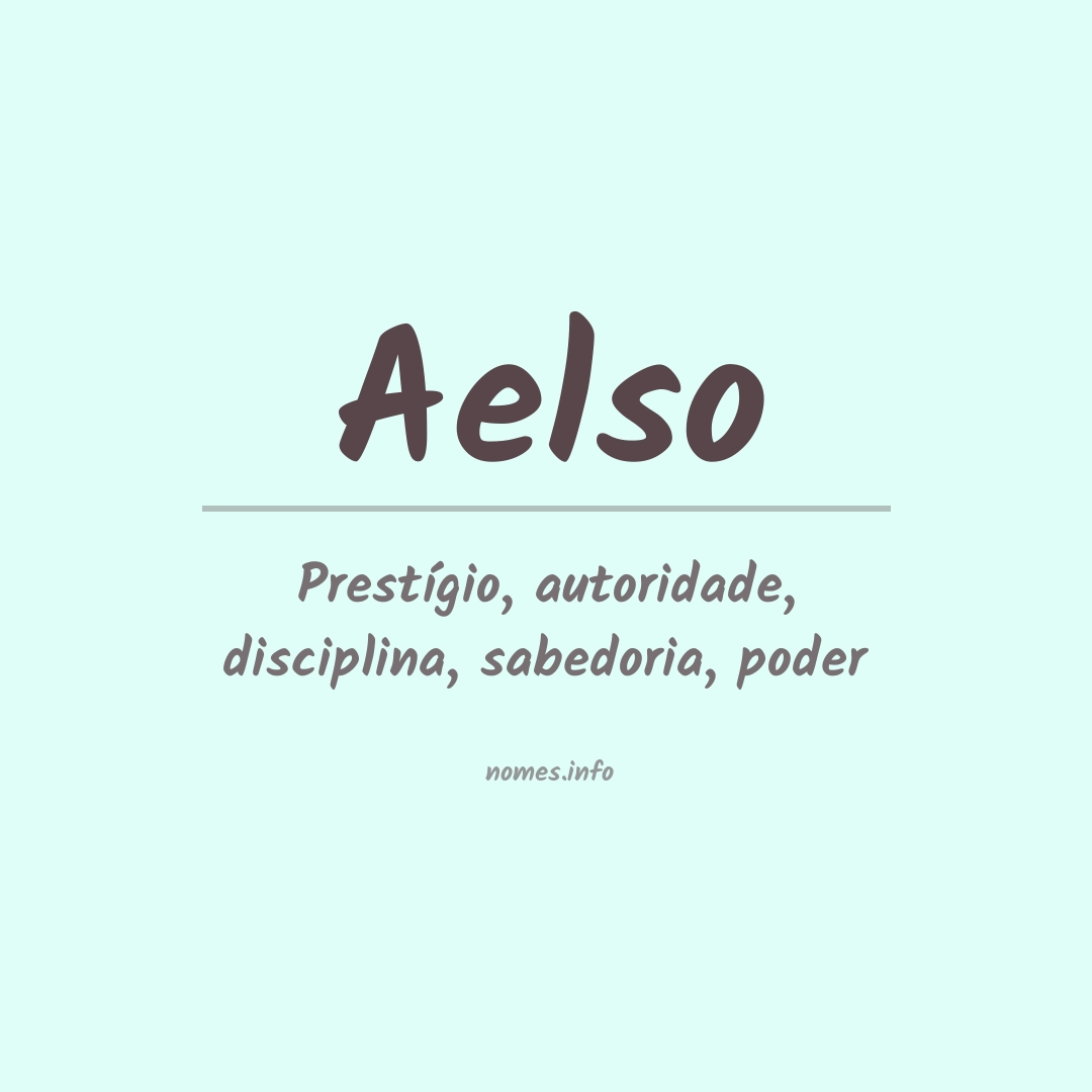 Significado do nome Aelso