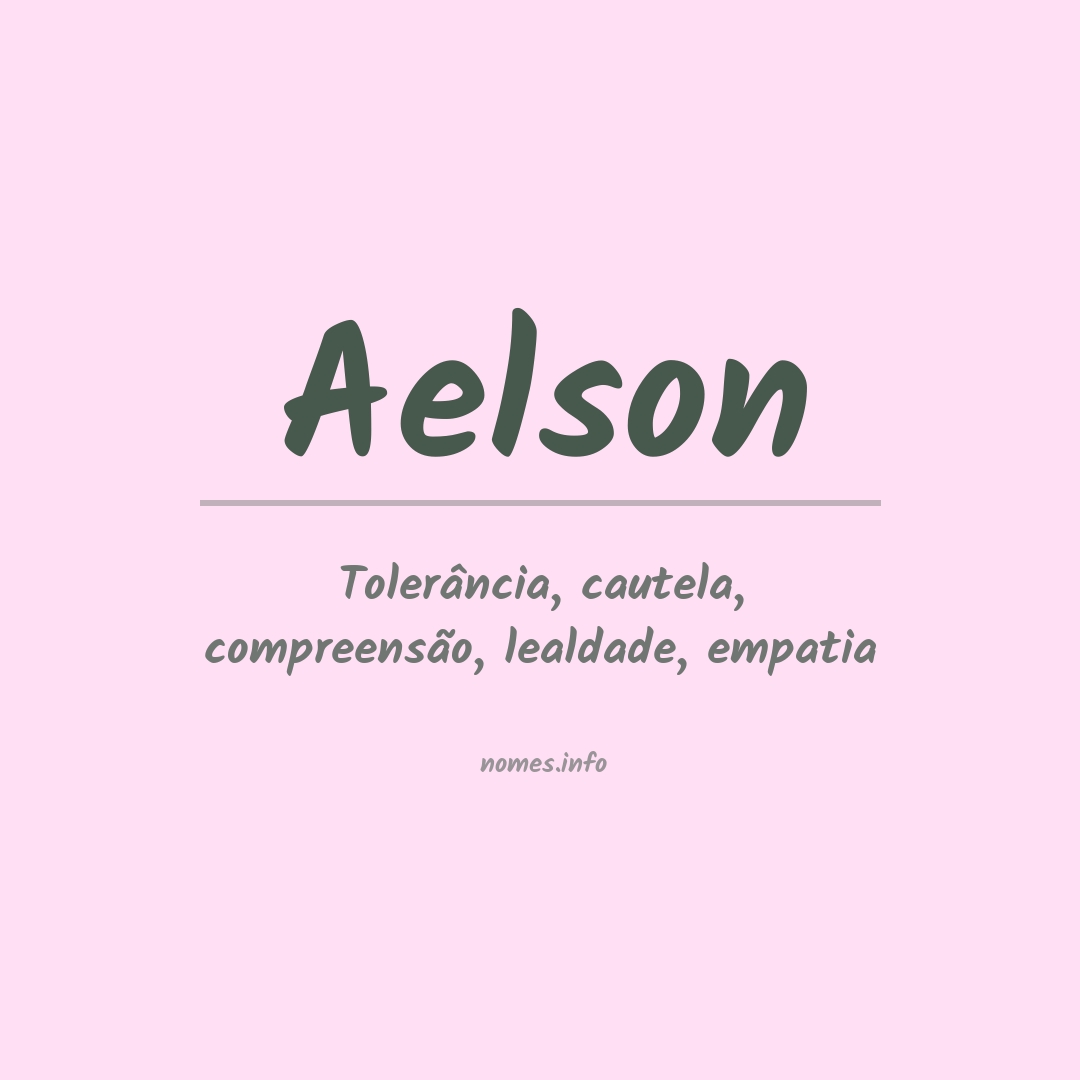 Significado do nome Aelson