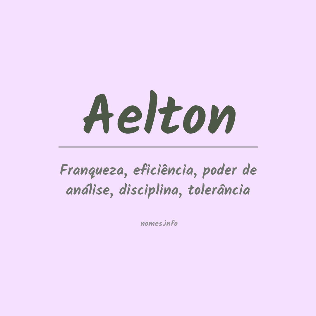 Significado do nome Aelton