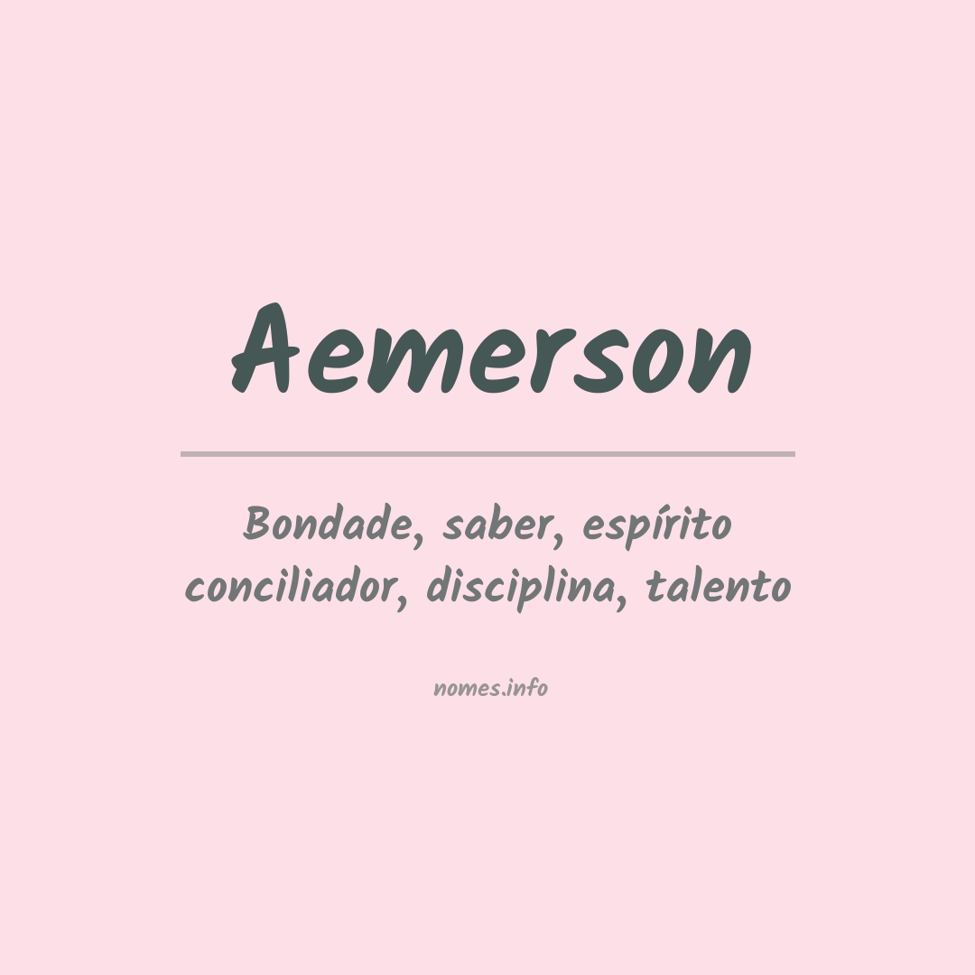 Significado do nome Aemerson