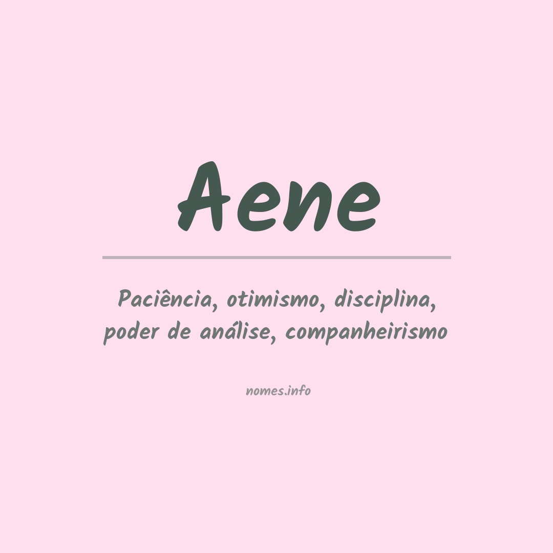Significado do nome Aene