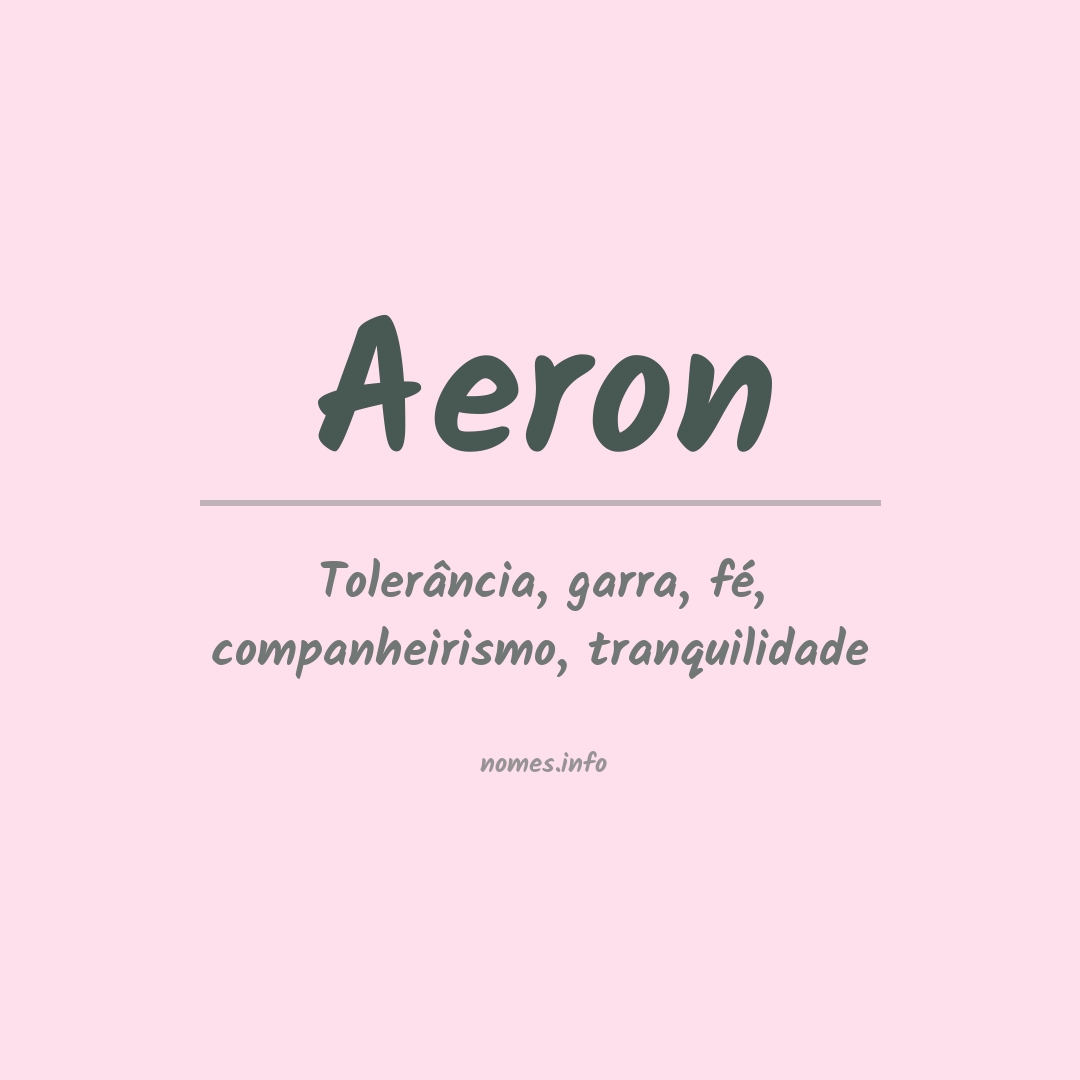 Significado do nome Aeron