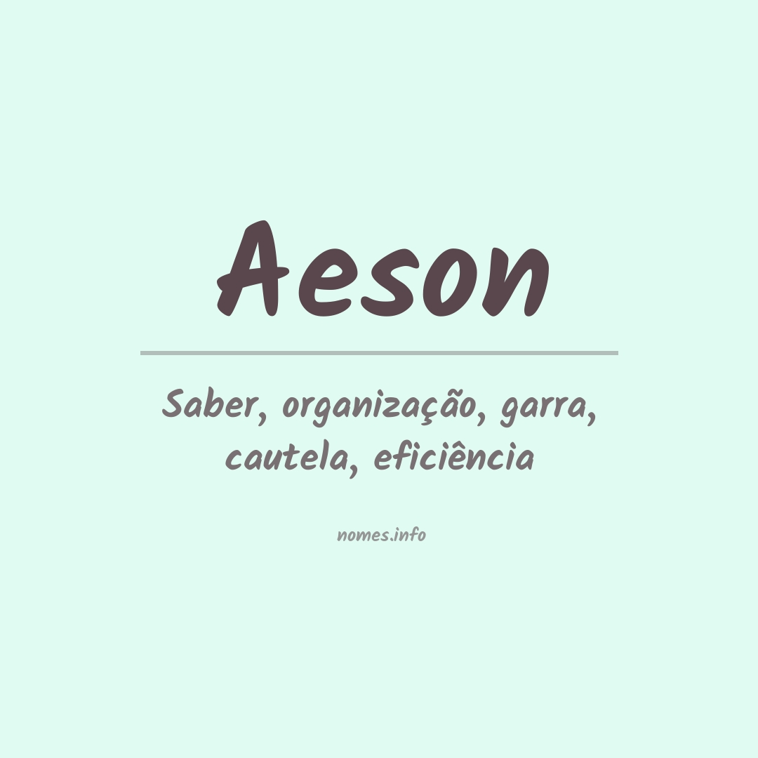 Significado do nome Aeson