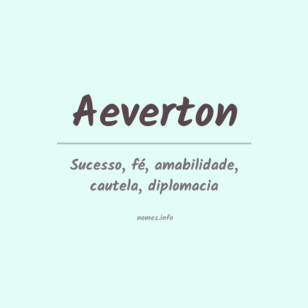 Significado do nome Aeverton