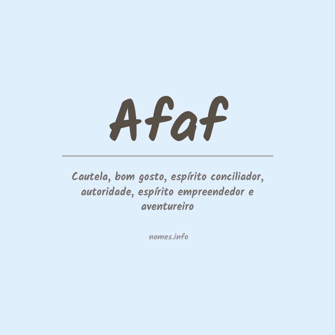 Significado do nome Afaf