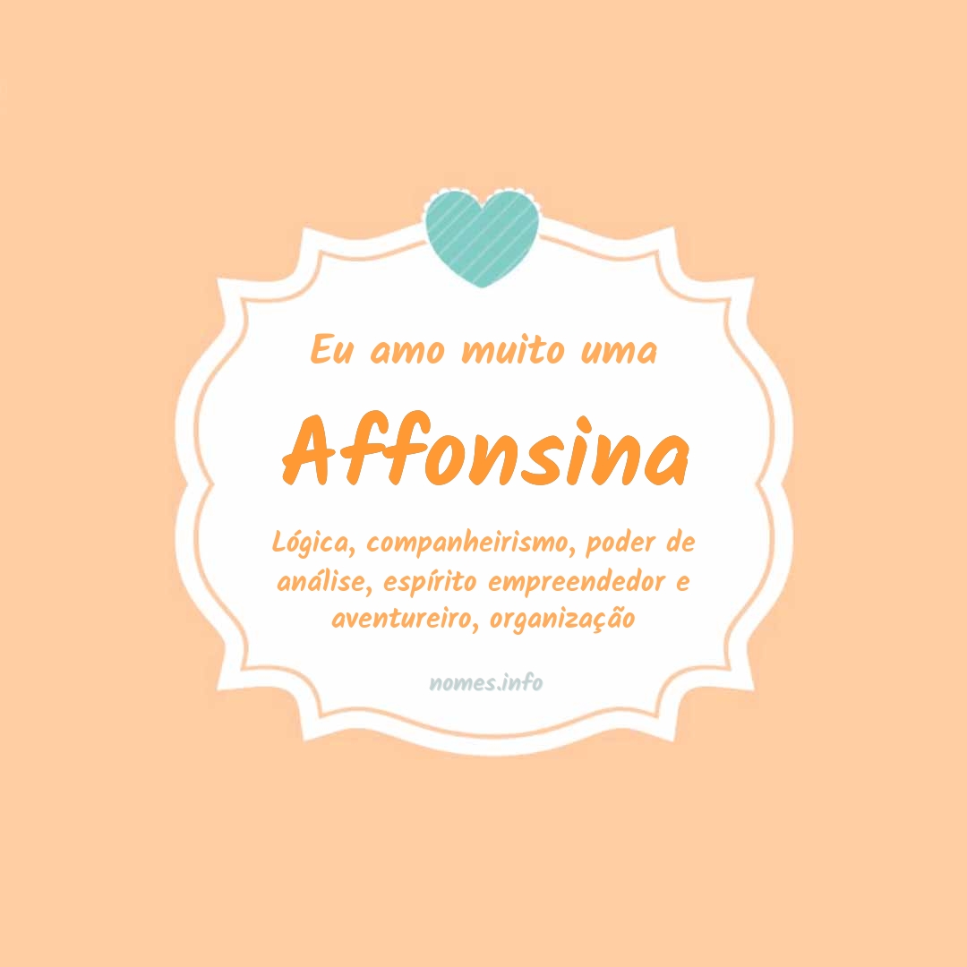 Eu amo muito Affonsina