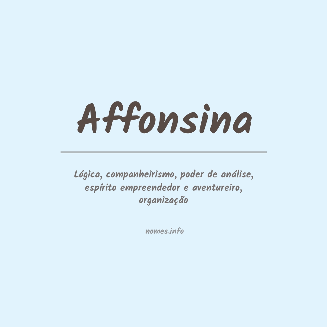 Significado do nome Affonsina