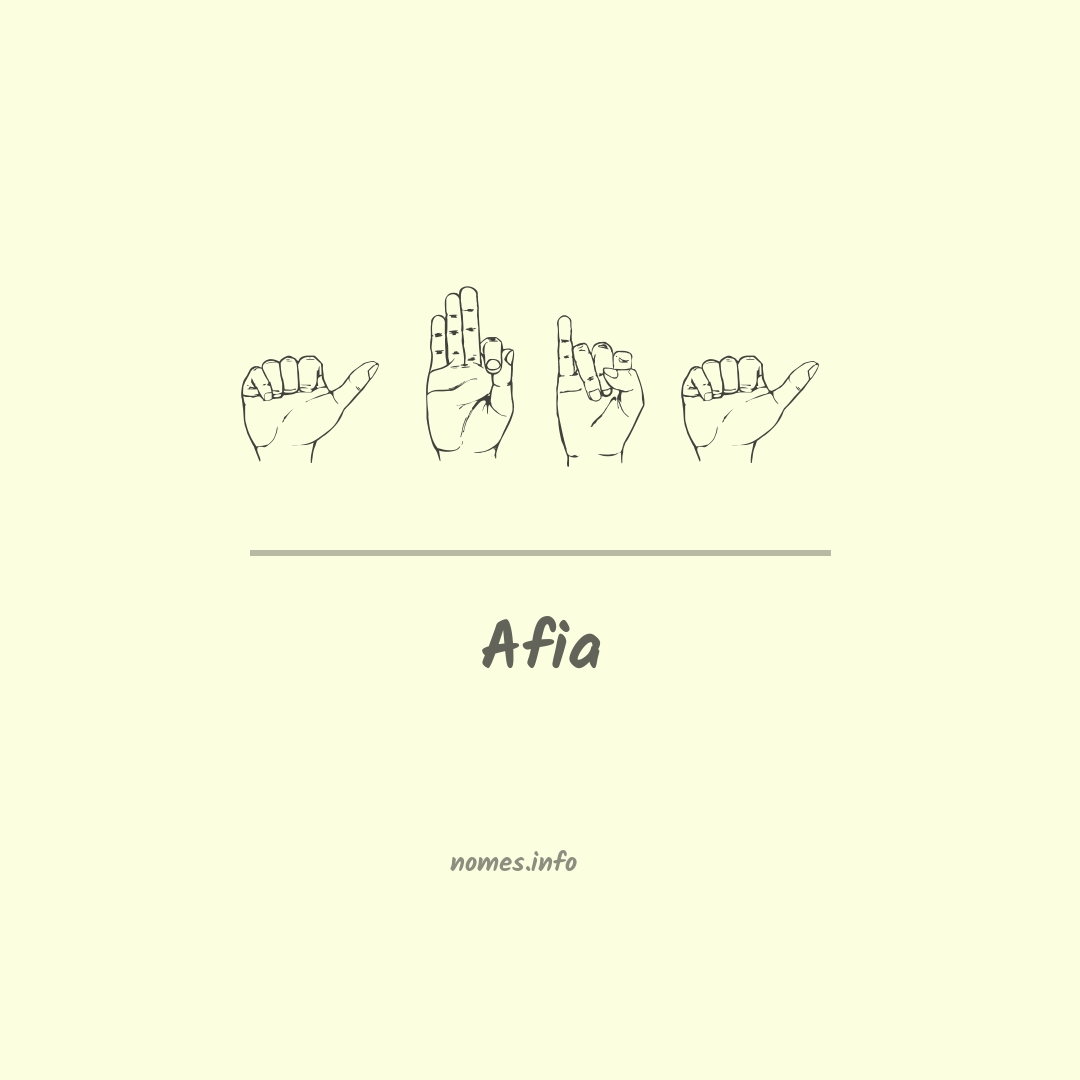 Afia em Libras