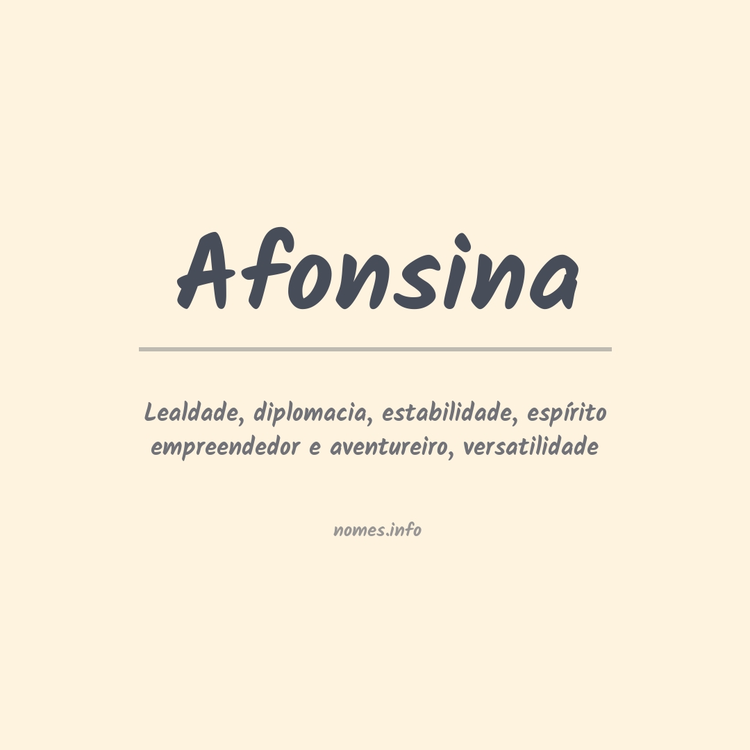 Significado do nome Afonsina