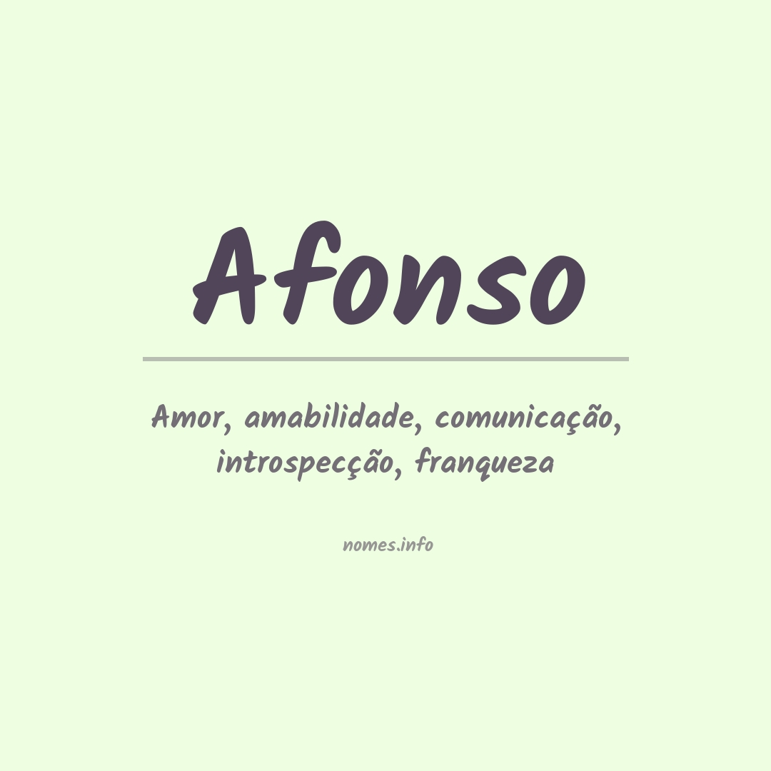 Significado do nome Afonso