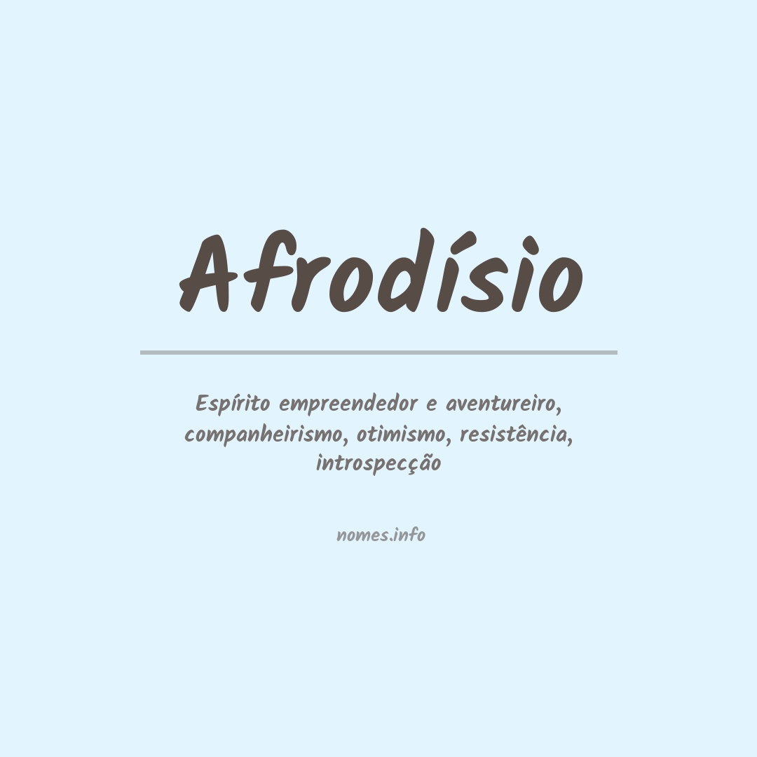 Significado do nome Afrodísio