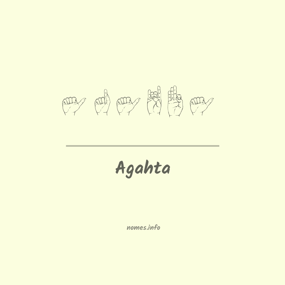 Agahta em Libras