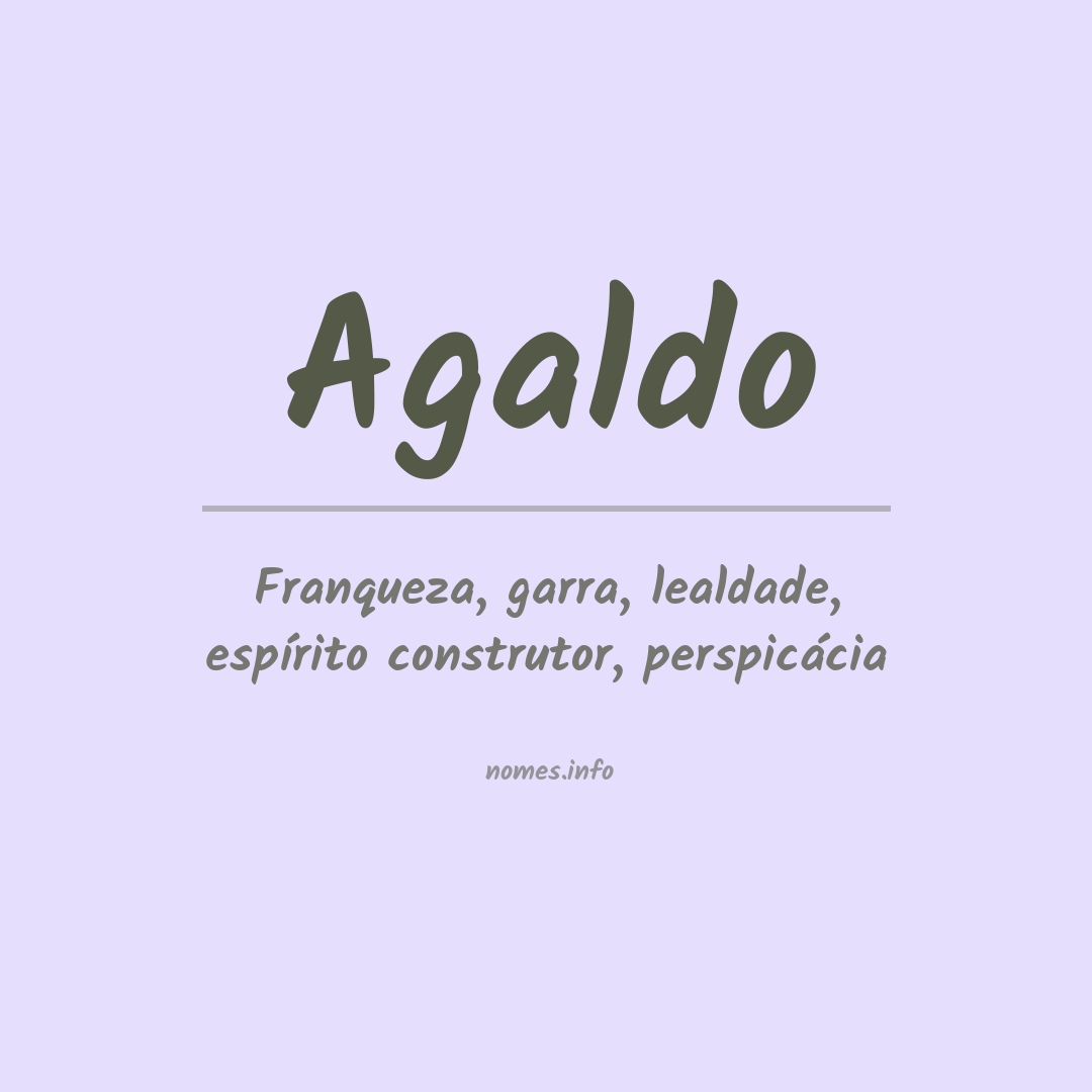 Significado do nome Agaldo