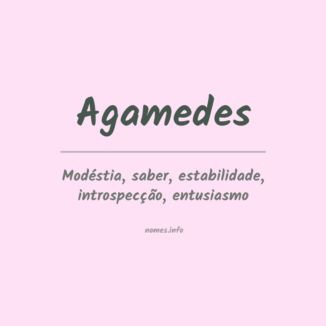 Significado do nome Agamedes