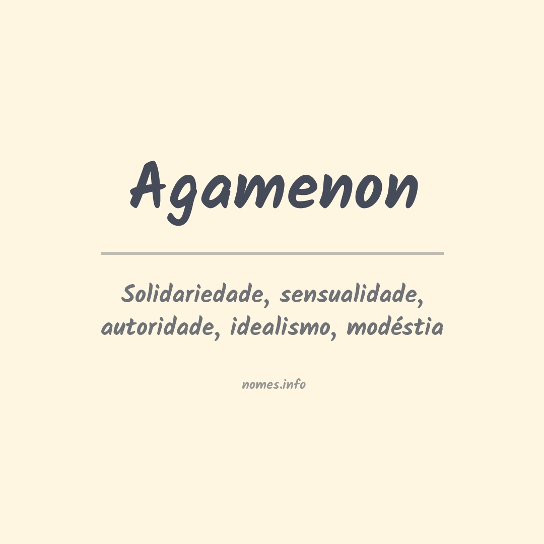 Significado do nome Agamenon
