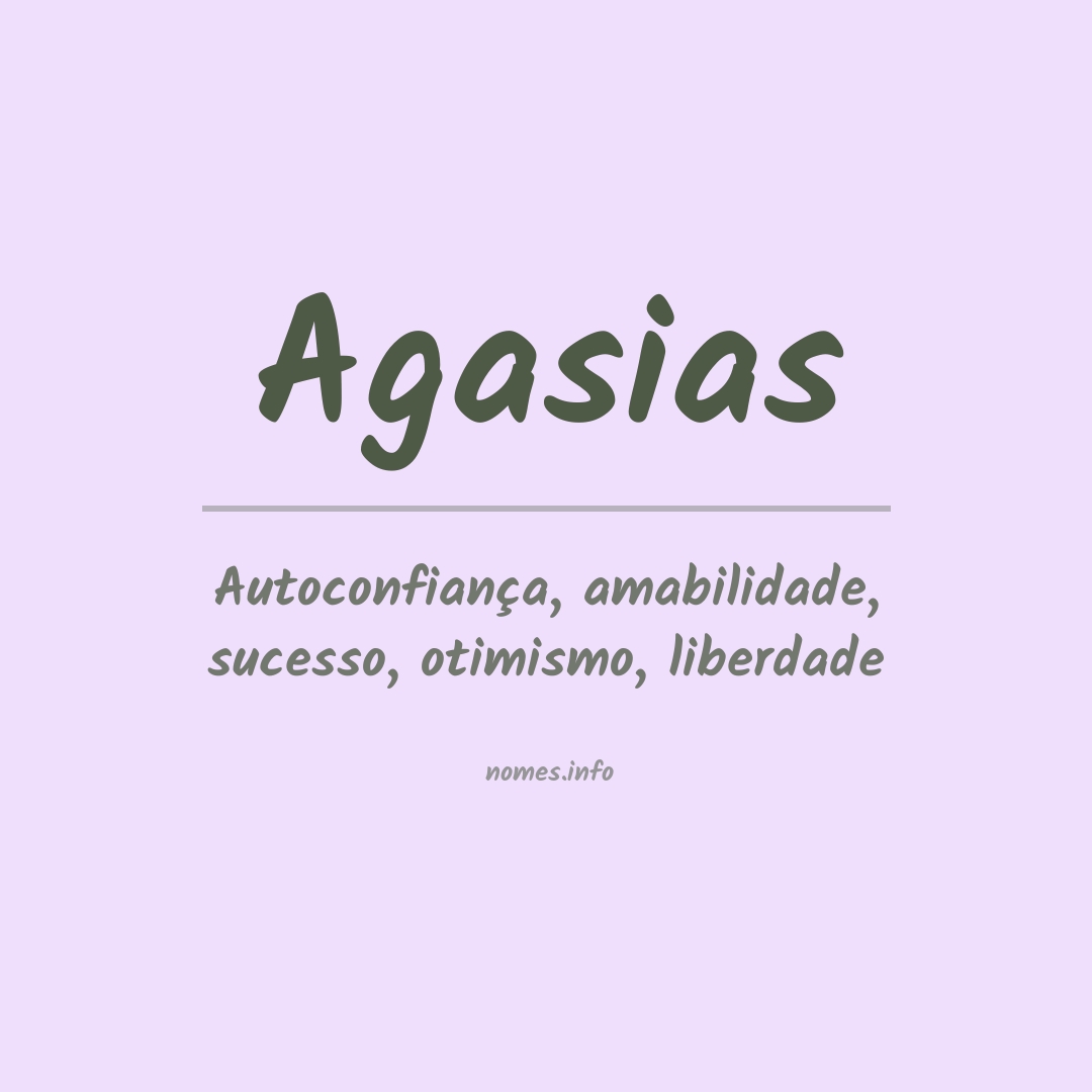 Significado do nome Agasias