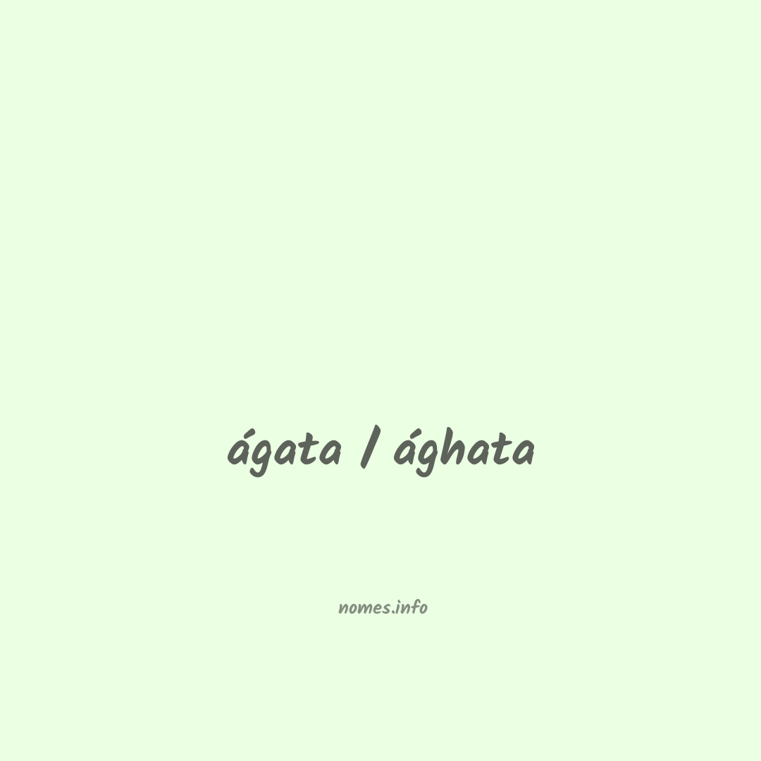 ágata / ághata em chinês