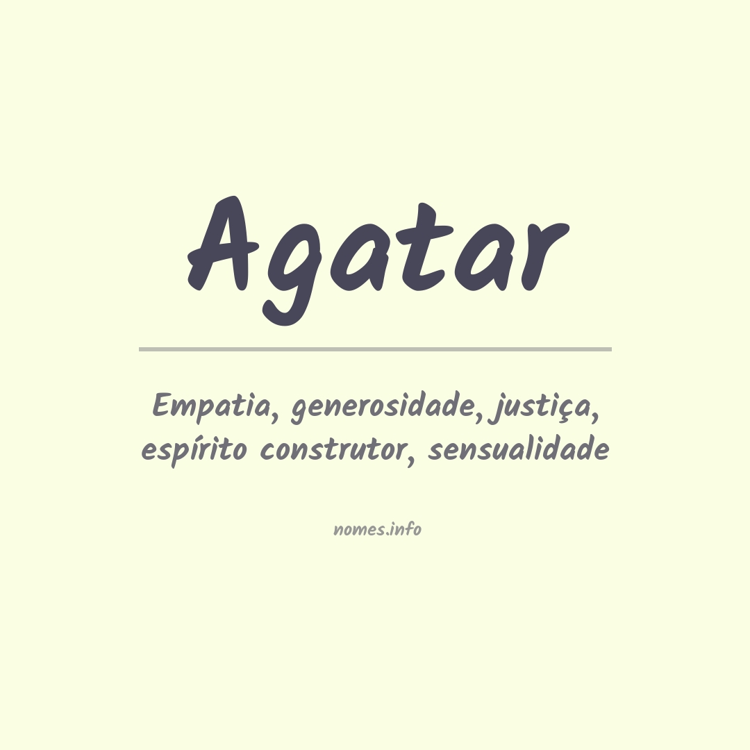 Significado do nome Agatar