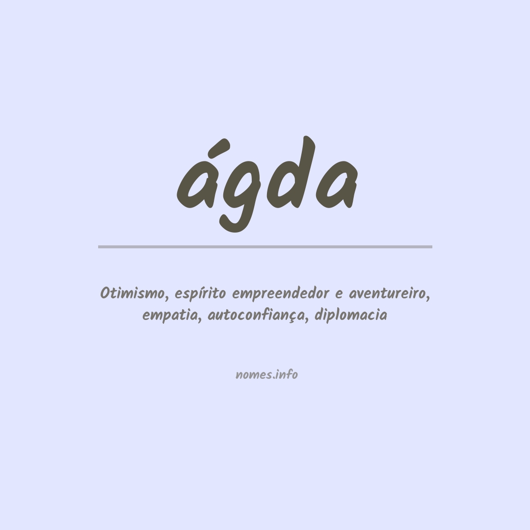 Significado do nome ágda