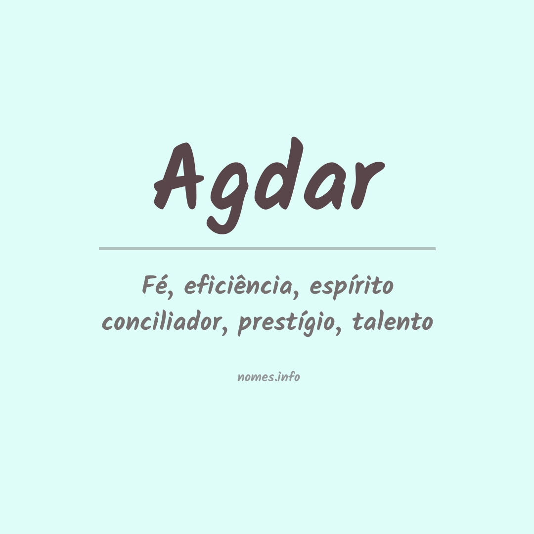 Significado do nome Agdar