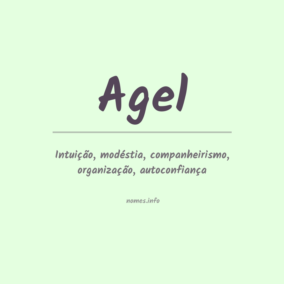 Significado do nome Agel