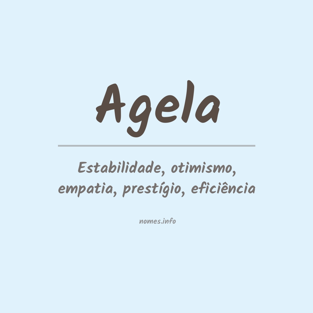 Significado do nome Agela