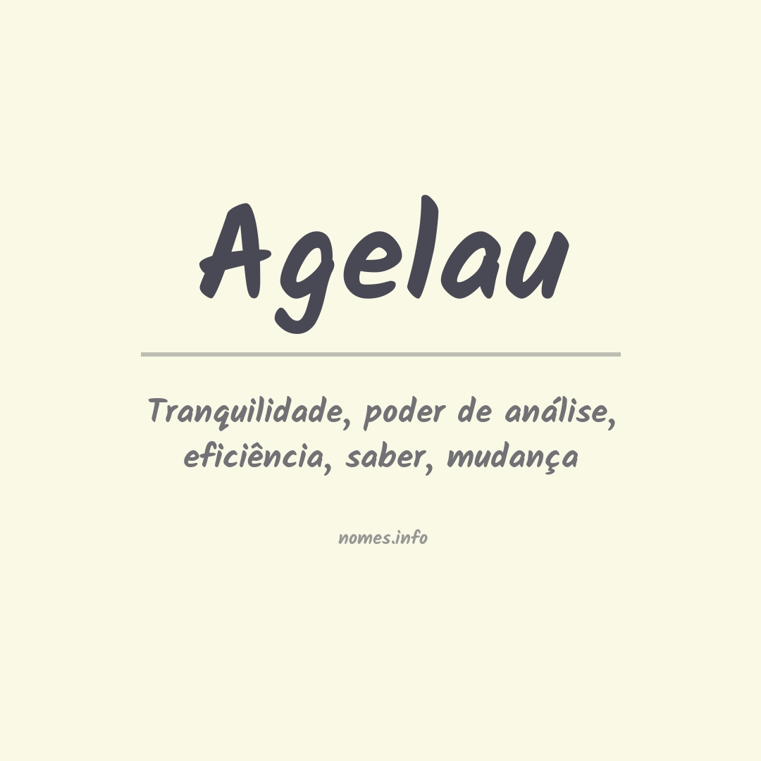Significado do nome Agelau