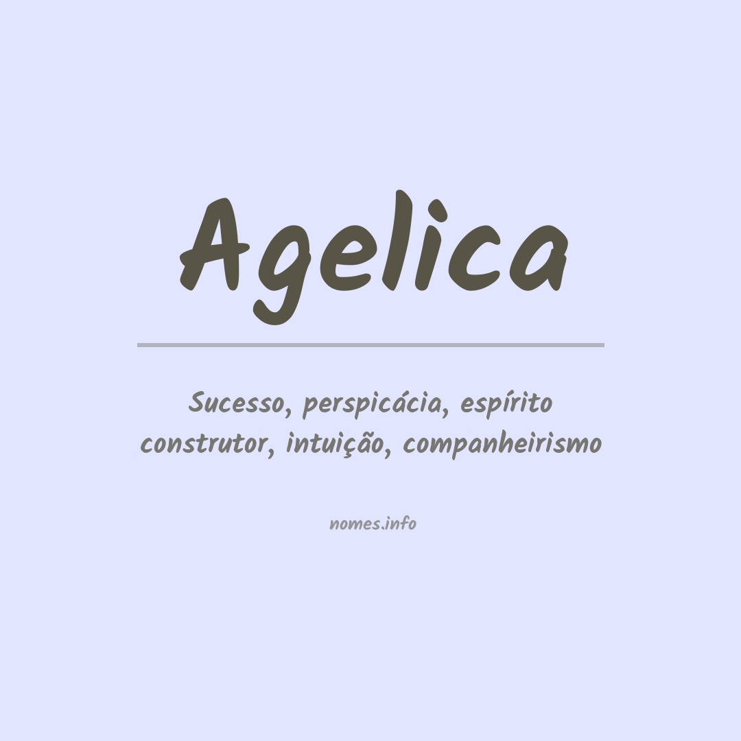 Significado do nome Agelica