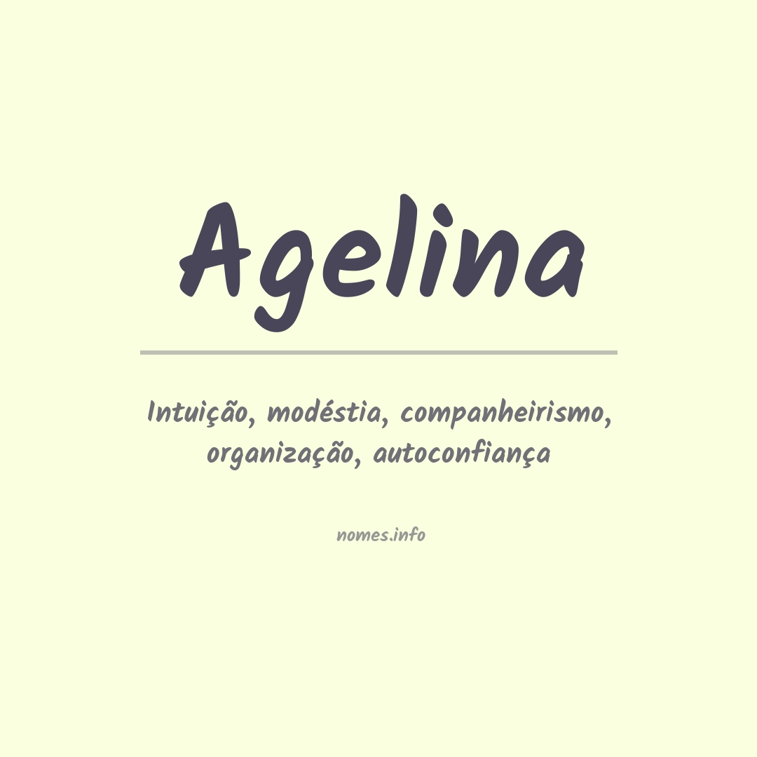 Significado do nome Agelina