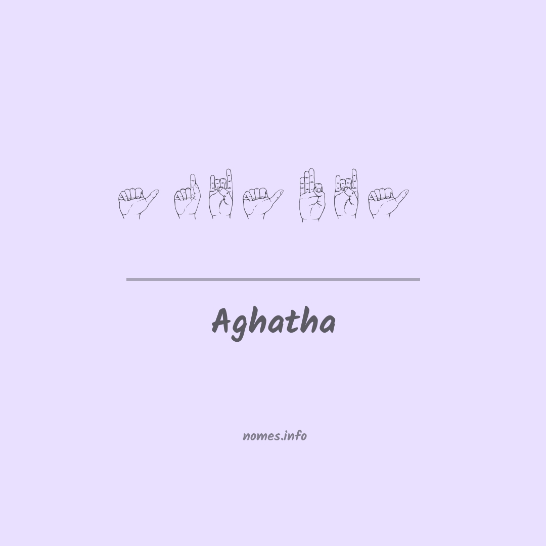 Aghatha em Libras