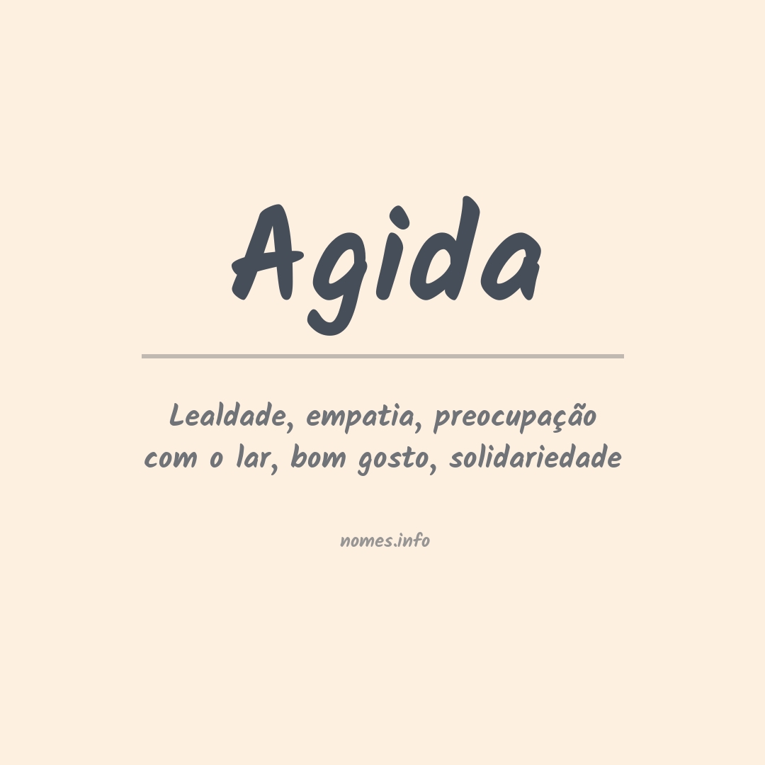 Significado do nome Agida