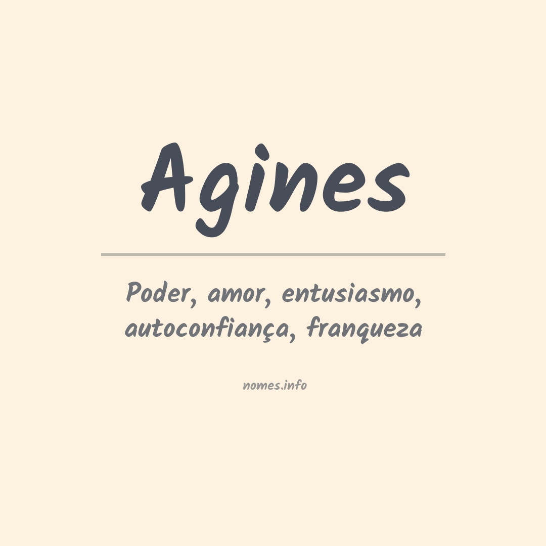 Significado do nome Agines