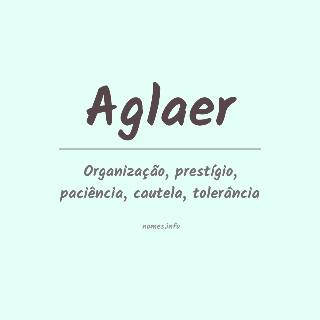 Significado do nome Aglaer