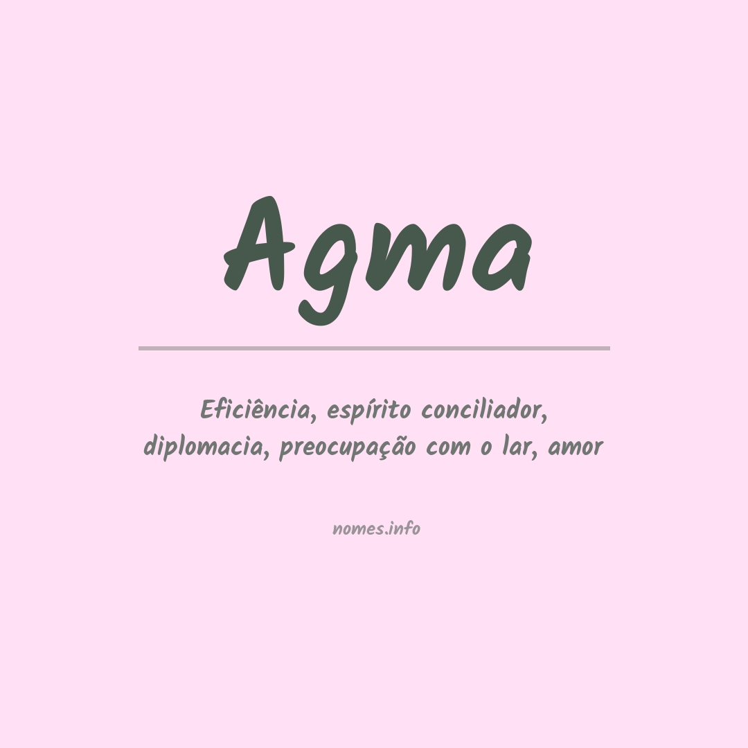 Significado do nome Agma