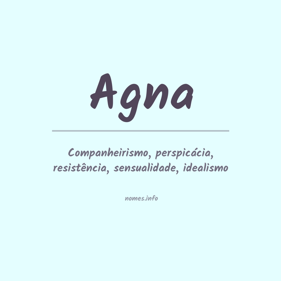 Significado do nome Agna